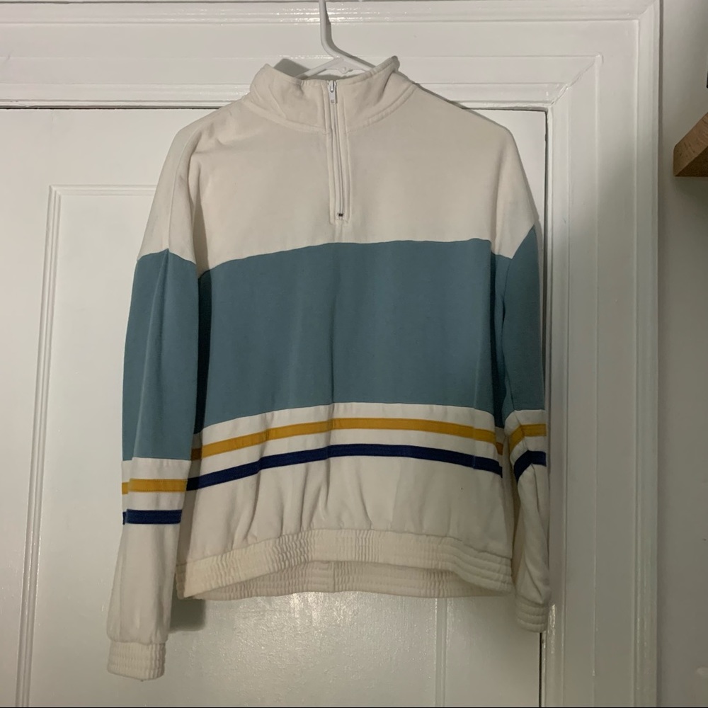 Quarter zip sweater with slight crop